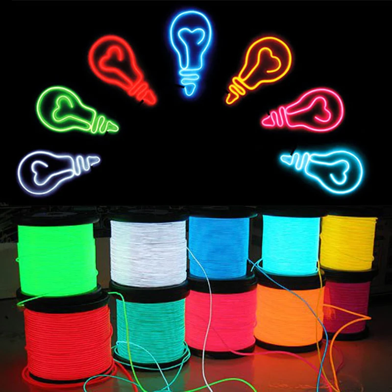 2.3mm Neon Light Dance Party Decor Light Neon LED lamp Flexible EL Wire Rope Tube Waterproof LED Strip with inverter
2.3mm Neon Light Dance Party Decor Light Neon LED lamp Flexible EL Wire Rope Tube Waterproof LED Strip with inverter