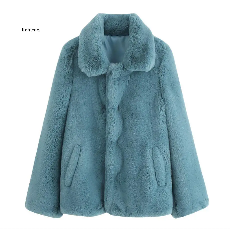 Women's Faux Fur Warm Thick Jacket Buckles Turn Down Collar Female Winter Sweet Coat Girls Fashion Outerwear
Women's Faux Fur Warm Thick Jacket Buckles Turn Down Collar Female Winter Sweet Coat Girls Fashion Outerwear