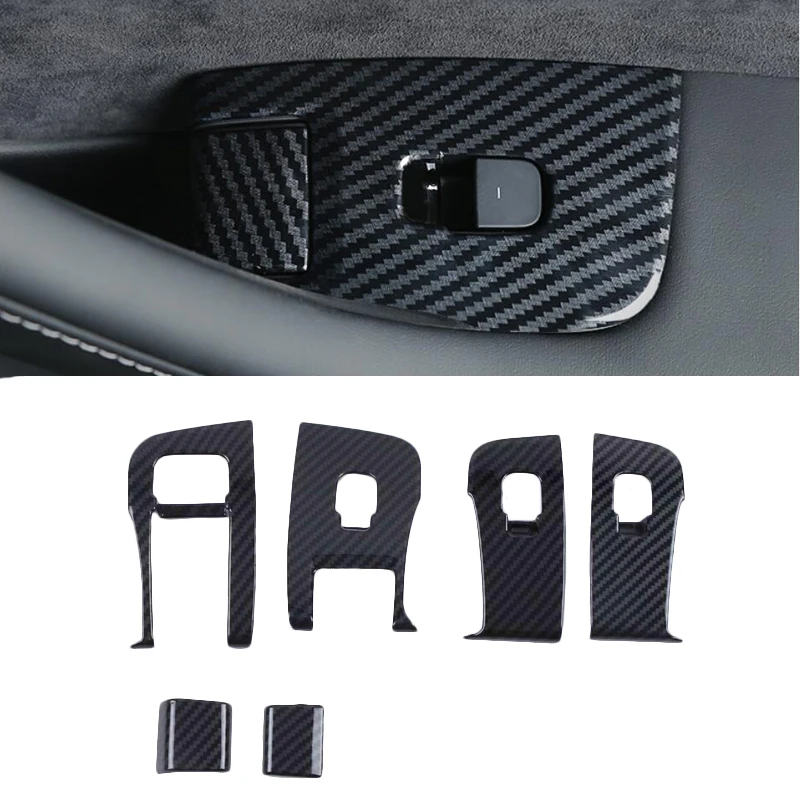 Modely Buttons For Tesla Model Y 2021 Accessories Carbon Fiber ABS Window Lifter Switch Decorative Cover Sticker Car Interior
Modely Buttons For Tesla Model Y 2021 Accessories Carbon Fiber ABS Window Lifter Switch Decorative Cover Sticker Car Interior