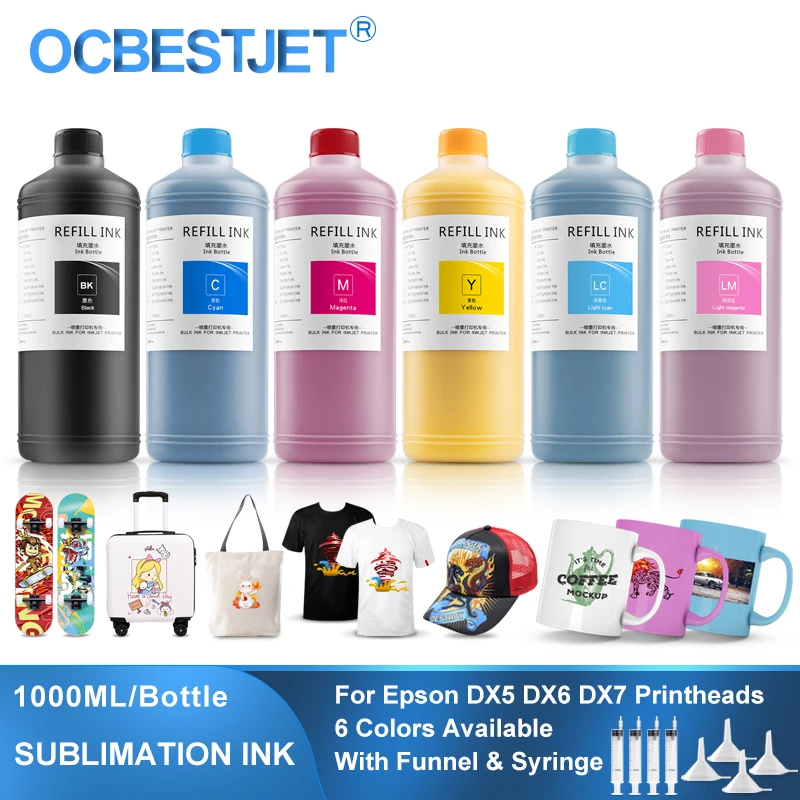 6000ML/Set Sublimation Ink Heat Transfer Ink For Epson 3800 3880 4800 4880 7700 9700 7800 7880 7600 9600 9800 9880 T3270 T5270
6000ML/Set Sublimation Ink Heat Transfer Ink For Epson 3800 3880 4800 4880 7700 9700 7800 7880 7600 9600 9800 9880 T3270 T5270