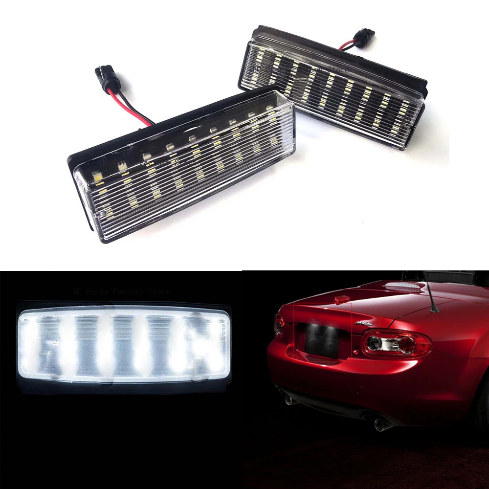 2PCS/Lot 6000K LED License Plate Lamps Lights For Mazda MX5 Miata Roadster MK3(NC) MKIII OEM#:NE55-51-270 A/C/D
2PCS/Lot 6000K LED License Plate Lamps Lights For Mazda MX5 Miata Roadster MK3(NC) MKIII OEM#:NE55-51-270 A/C/D