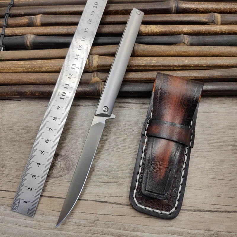 M390 Powder Steel High Quality Shape Outdoor Camping Bearing Ball Fruit EDC Small Folding Knife With Gift box Leather Case
M390 Powder Steel High Quality Shape Outdoor Camping Bearing Ball Fruit EDC Small Folding Knife With Gift box Leather Case