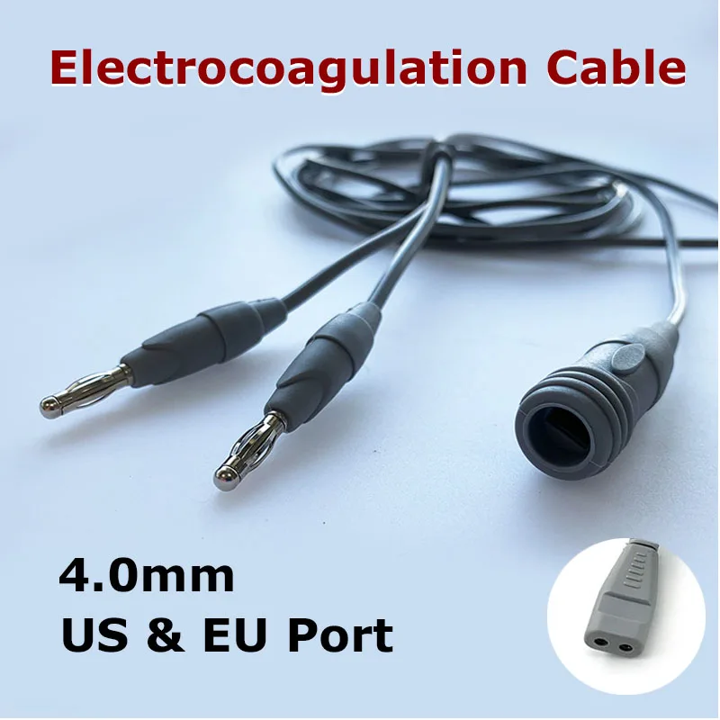 US&EU Standard Port Bipolar Electrocoagulation Cable Banana 4.0 AHA High Frequency ESU Cable
US&EU Standard Port Bipolar Electrocoagulation Cable Banana 4.0 AHA High Frequency ESU Cable