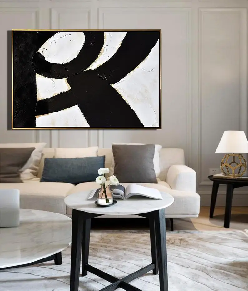 Large Original Painting Modern Art, Minimal Painting On Canvas Black And White Wall Art Abstract Art
Large Original Painting Modern Art, Minimal Painting On Canvas Black And White Wall Art Abstract Art