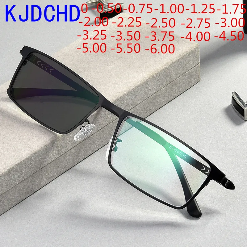 Titanium alloy new type of photochromic myopia correction glasses for men and women -0.50 -0.75 -1.0 to -6.0
Titanium alloy new type of photochromic myopia correction glasses for men and women -0.50 -0.75 -1.0 to -6.0