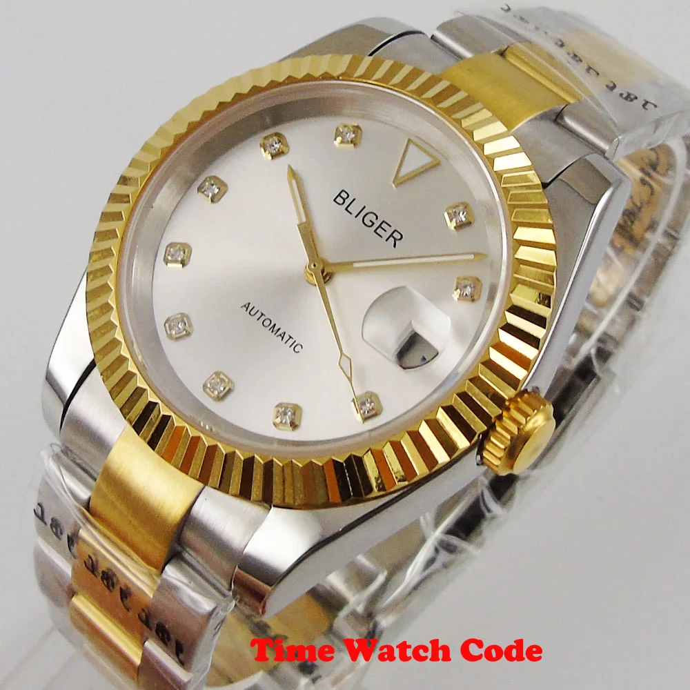 Bliger 39.5mm Automatic Men's Wristwatch Date window Sapphire glass Silver dial 316L bracelet luminous folding clasp
Bliger 39.5mm Automatic Men's Wristwatch Date window Sapphire glass Silver dial 316L bracelet luminous folding clasp