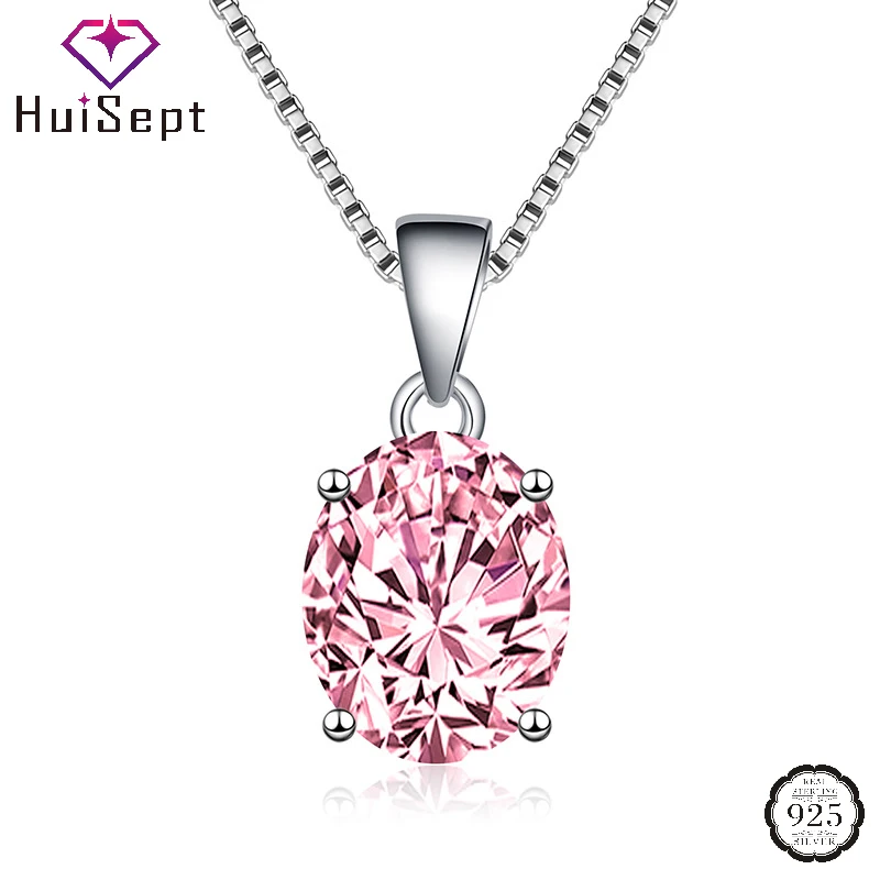 Ожерелье HuiSept из серебра 925 пробы, ювелирные изделия с овальной формой из циркония, подвеска с драгоценным камнем для женщин, Свадебная вечер...
Ожерелье HuiSept из серебра 925 пробы, ювелирные изделия с овальной формой из циркония, подвеска с драгоценным камнем для женщин, Свадебная вечер...