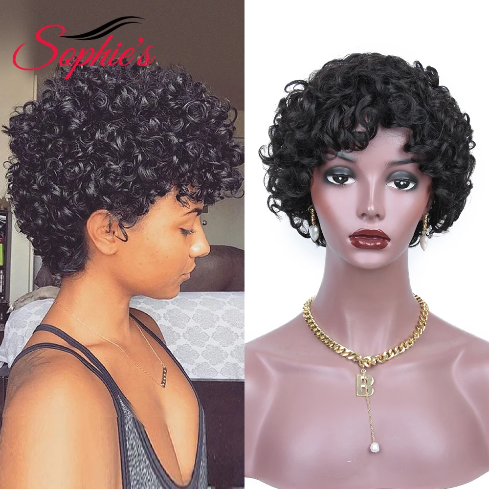Sophie's Human Hair Wigs Natural Color Water Wave Wig 8 Inch Short Wigs For Black Women Remy Brazilian Hair Machine Made
Sophie's Human Hair Wigs Natural Color Water Wave Wig 8 Inch Short Wigs For Black Women Remy Brazilian Hair Machine Made