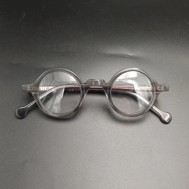 Transparent gray retro small round glasses frame acetate prescription myopia reading glasses
Transparent gray retro small round glasses frame acetate prescription myopia reading glasses
