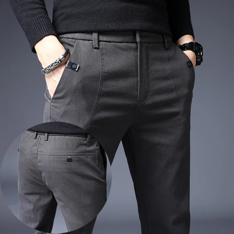 2020 New Men's Pants Slim Casual Pants Full Length Fashion Business Stretch Trousers Male Brand Pants Black Blue Pantalones
2020 New Men's Pants Slim Casual Pants Full Length Fashion Business Stretch Trousers Male Brand Pants Black Blue Pantalones