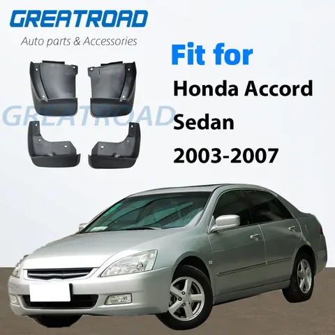 4Pcs Black Splash Guards Mud Flaps Fender for Honda Accord Sedan 2003 2004 2005 2006 2007