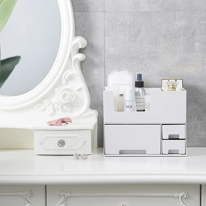 Double-layer Plastic Cosmetic Storage Box Desktop Storage Box Drawer Jewelry Makeup Lipstick Organizer Bathroom Organizer MJ
Double-layer Plastic Cosmetic Storage Box Desktop Storage Box Drawer Jewelry Makeup Lipstick Organizer Bathroom Organizer MJ