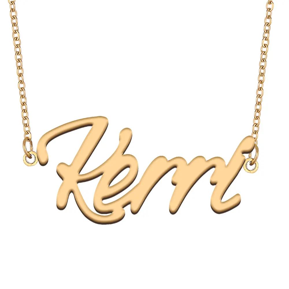 Kerri Name Necklace Women Personalized Stainless Steel Jewelry Gold Plated Nameplate Pendant Femme Mothers Girlfriend Gift
Kerri Name Necklace Women Personalized Stainless Steel Jewelry Gold Plated Nameplate Pendant Femme Mothers Girlfriend Gift