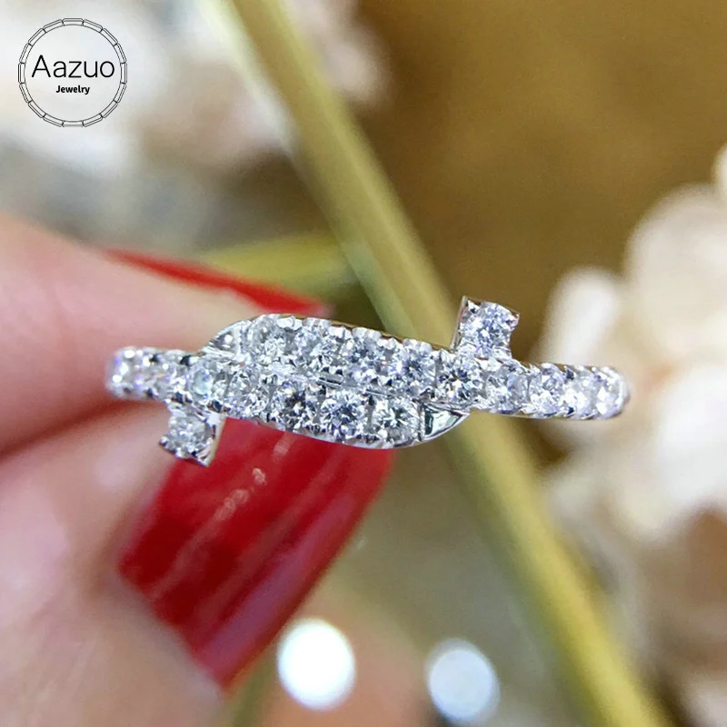 Aazuo 18K Оригинальное белое золото, розовое золото, настоящий натуральный бриллиант 0.34ct, классическое кольцо с крестом, модный подарок для женщины и женщины, день рождения, звено
Aazuo 18K Оригинальное белое золото, розовое золото, настоящий натуральный бриллиант 0.34ct, классическое кольцо с крестом, модный подарок для женщины и женщины, день рождения, звено