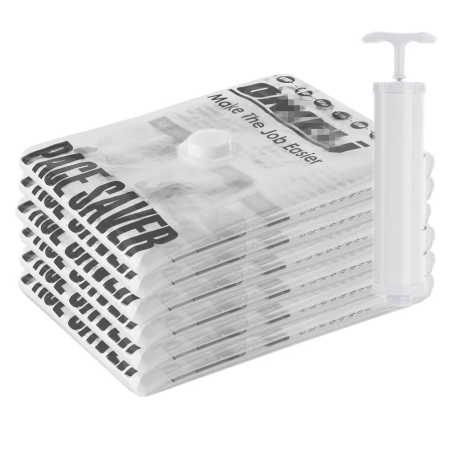 6PCS Convenient Vacuum Bag Storage Organizer Transparent Clothes Organizer Seal Compressed Travel Saving Space Bags Package
6PCS Convenient Vacuum Bag Storage Organizer Transparent Clothes Organizer Seal Compressed Travel Saving Space Bags Package
