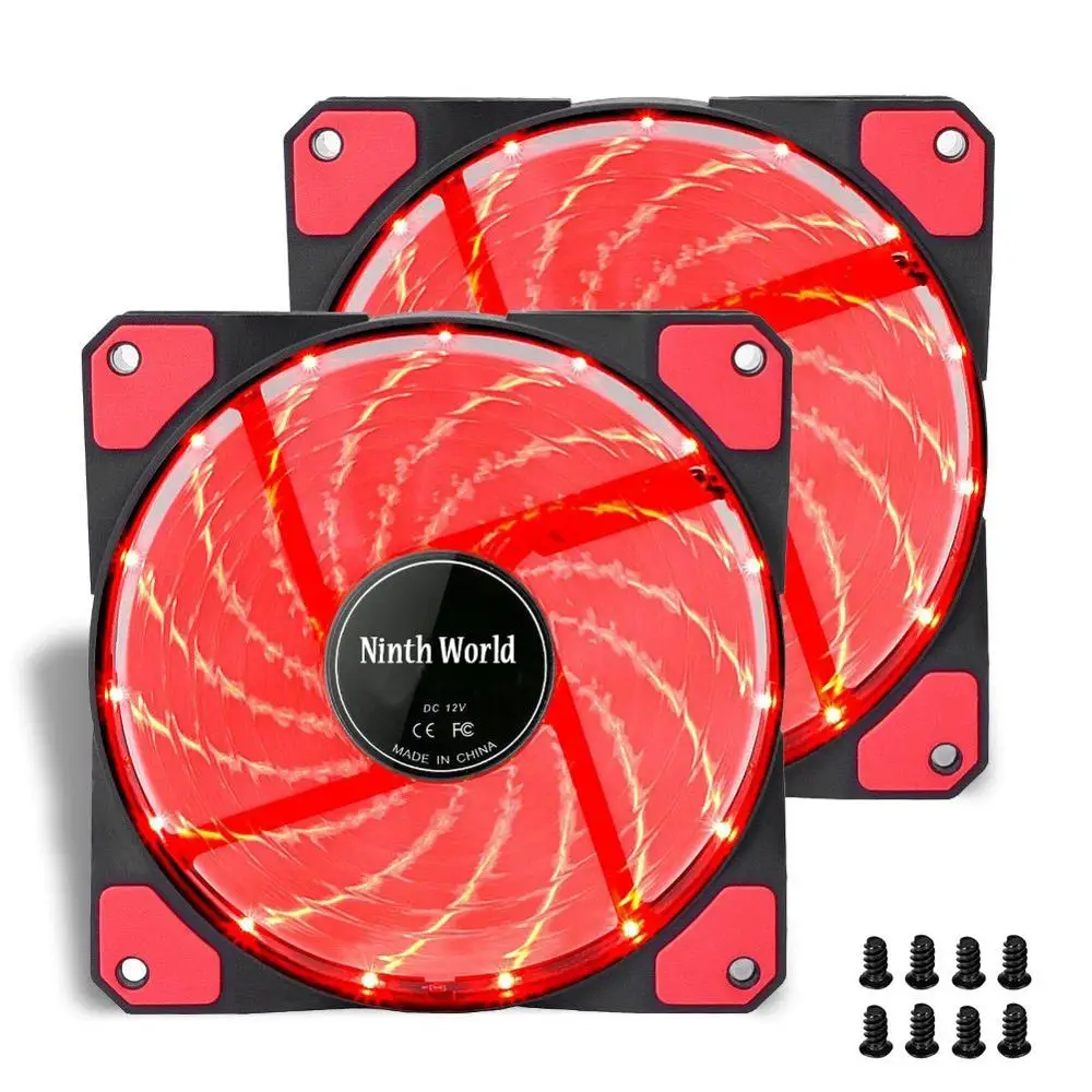 120mm PC Computer 16dB Ultra Silent 15 LEDs Case Fan Heatsink Cooler Cooling w/ Anti-Vibration Rubber,12CM Fan,12VDC 3P IDE 4pin
120mm PC Computer 16dB Ultra Silent 15 LEDs Case Fan Heatsink Cooler Cooling w/ Anti-Vibration Rubber,12CM Fan,12VDC 3P IDE 4pin