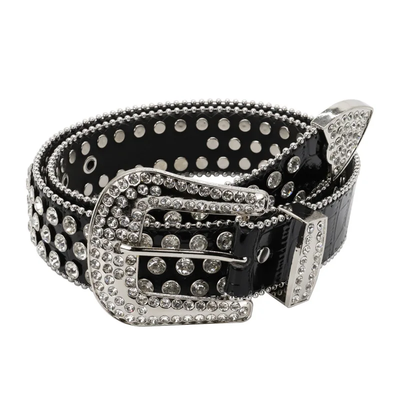 Rhinestone Belt Ladies Fashion Punk Alloy Pin Buckle Wide Belts Luxury Diamond Studded Belts For Women Dress Jeans Gift Female
Rhinestone Belt Ladies Fashion Punk Alloy Pin Buckle Wide Belts Luxury Diamond Studded Belts For Women Dress Jeans Gift Female