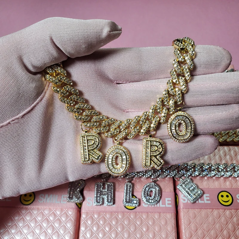 Iced Out Letters Bracelet Custom Words Bracelet Name Custom Bracelet 12MM Miami Cuban Link With Baguette Letters
Iced Out Letters Bracelet Custom Words Bracelet Name Custom Bracelet 12MM Miami Cuban Link With Baguette Letters