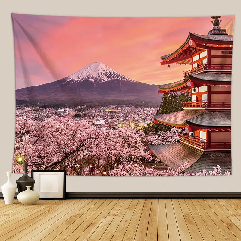 Japanese Wall Tapestry Pink Cherry Tree Fuji Mountain Nature Landscape Beautiful Hanging Wall Cloth Carpet Dorm Decor Background
Japanese Wall Tapestry Pink Cherry Tree Fuji Mountain Nature Landscape Beautiful Hanging Wall Cloth Carpet Dorm Decor Background