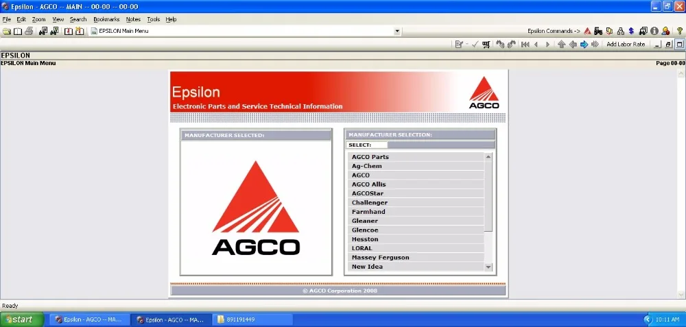 AGCO Epsilon Spare Parts Catalog And Repair Manuals -All In One Virtual System 2022+USB HDD500GB
AGCO Epsilon Spare Parts Catalog And Repair Manuals -All In One Virtual System 2022+USB HDD500GB
