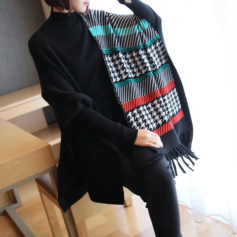 Female new autumn and winter plus size lazy style batwing -sleeve long knitted outerwear tassel loose shawl sweater cardigan
Female new autumn and winter plus size lazy style batwing -sleeve long knitted outerwear tassel loose shawl sweater cardigan