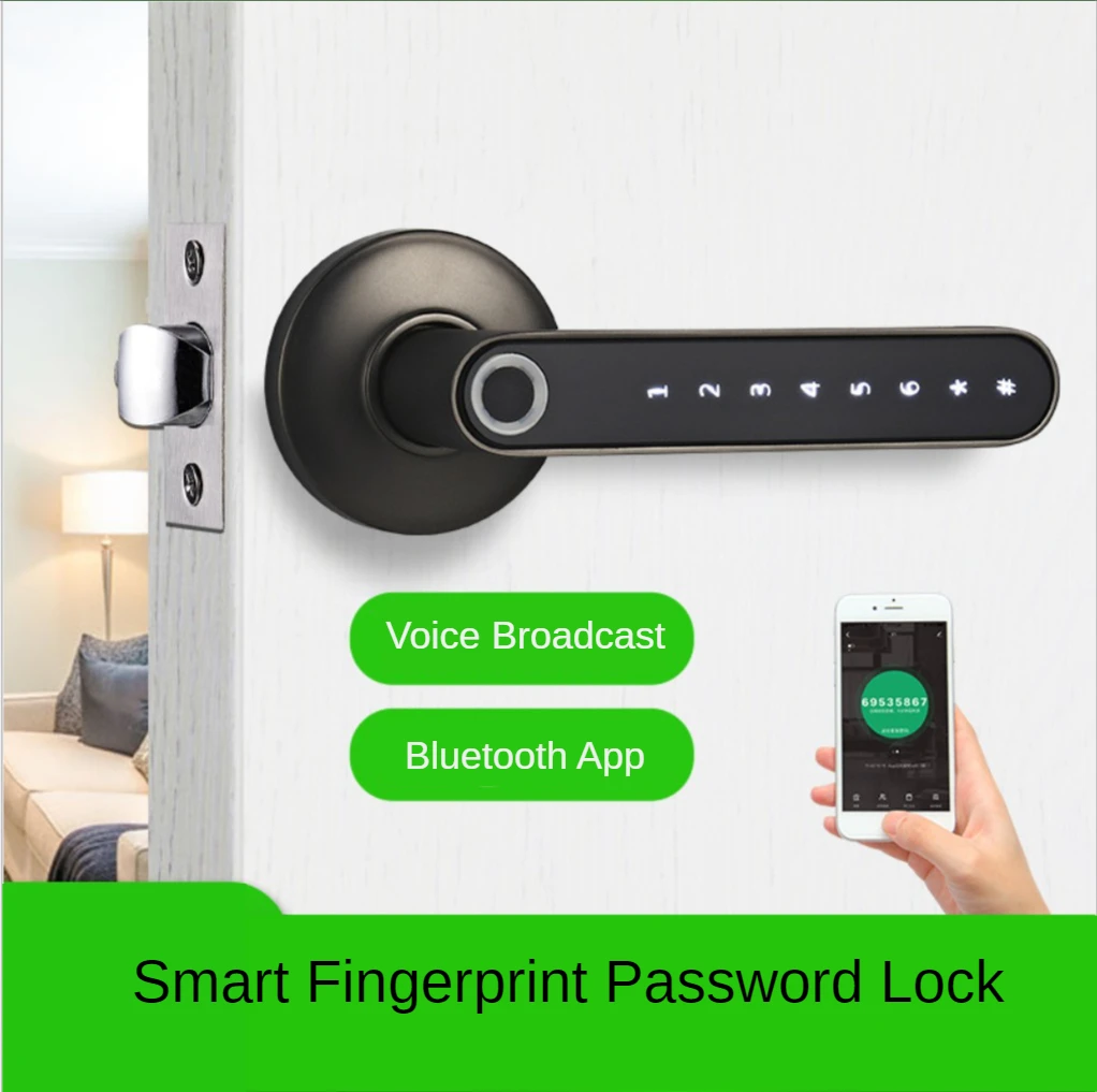 Fingerprint Electronic Door Lock Smart Bluetooth Password Handle Lock APP Unlock Keyless Entry Support iOS/Android
Fingerprint Electronic Door Lock Smart Bluetooth Password Handle Lock APP Unlock Keyless Entry Support iOS/Android