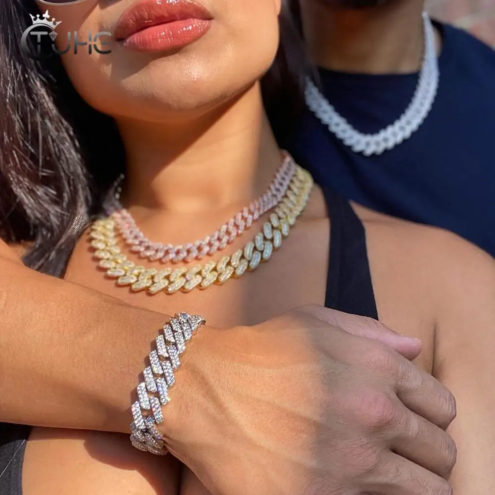 Couple Jewelry 12mm Micro Pave CZ Cuban Link Chains Necklaces Luxury Bling Choker Iced Out Zircon Punk Women Men Hip Hop Chains
Couple Jewelry 12mm Micro Pave CZ Cuban Link Chains Necklaces Luxury Bling Choker Iced Out Zircon Punk Women Men Hip Hop Chains
