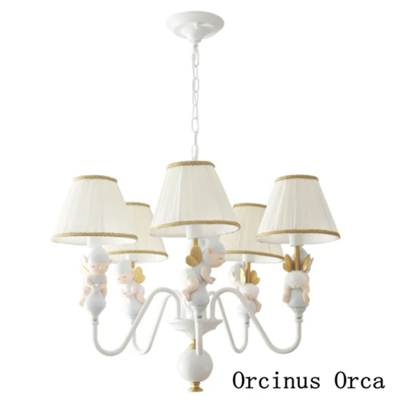 Cartoon creative Butterfly Fairy chandelier Girl children's room lamp American lovely white doll resin Chandelier
Cartoon creative Butterfly Fairy chandelier Girl children's room lamp American lovely white doll resin Chandelier