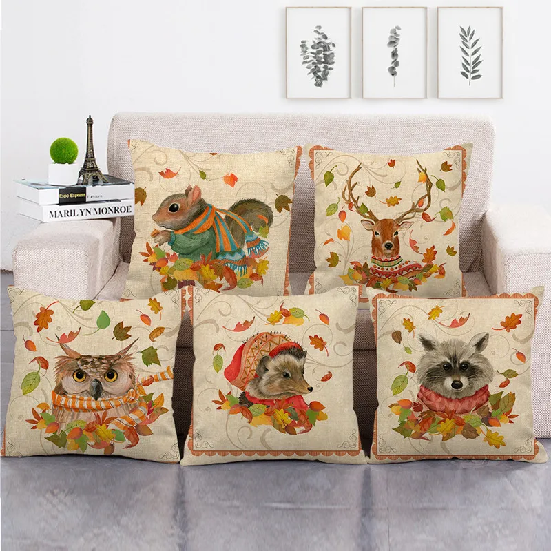 Squirrel Elk Printed Cushion Cover Linen Pillow Case Car Sofa Back Pillow Cover Household Bedding Pillow Case Cushion Cover
Squirrel Elk Printed Cushion Cover Linen Pillow Case Car Sofa Back Pillow Cover Household Bedding Pillow Case Cushion Cover