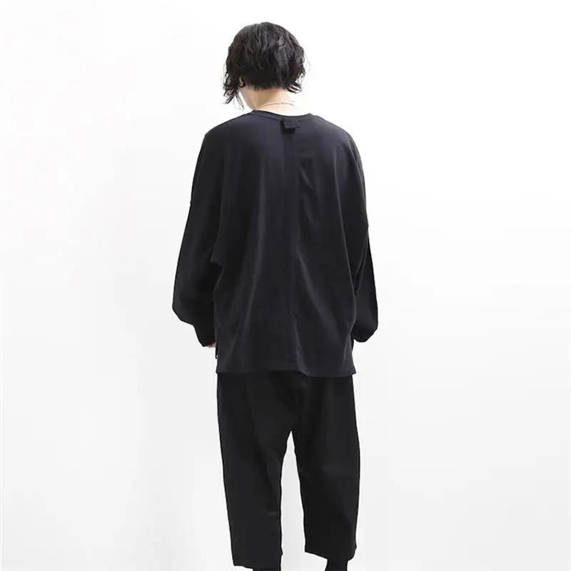 Весенне-осенние новые мужские брюки-харун, повседневные свободные широкие брюки, черные молодежные брюки-кюлоты низкого качества, брюки с девятью точками 
Весенне-осенние новые мужские брюки-харун, повседневные свободные широкие брюки, черные молодежные брюки-кюлоты низкого качества, брюки с девятью точками