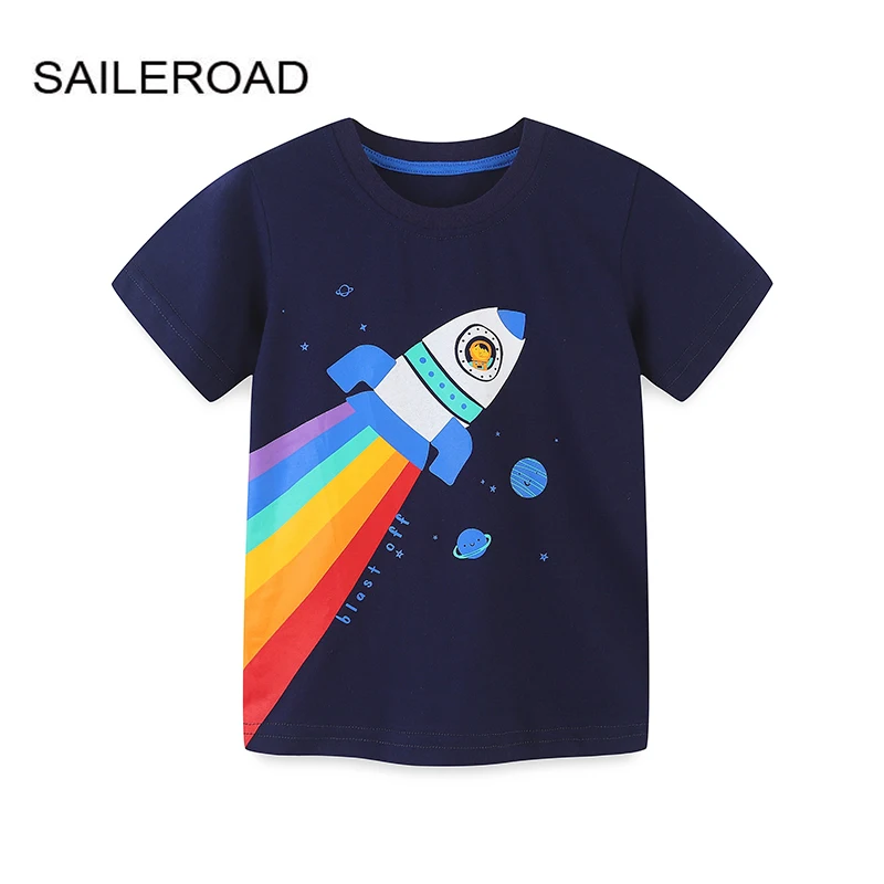 SAILEROAD Summer Girls Rockets T Shirt Cotton Short Sleeve Cartoon Animals T-shirts Kids Tee Girl Tops Children Clothes
SAILEROAD Summer Girls Rockets T Shirt Cotton Short Sleeve Cartoon Animals T-shirts Kids Tee Girl Tops Children Clothes