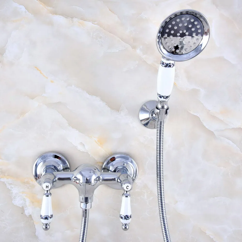 Polished Chrome Bathroom Faucet Bath Faucet Mixer Tap Wall Mounted Hand Held Shower Head Kit Shower Faucet Sets zna785
Polished Chrome Bathroom Faucet Bath Faucet Mixer Tap Wall Mounted Hand Held Shower Head Kit Shower Faucet Sets zna785