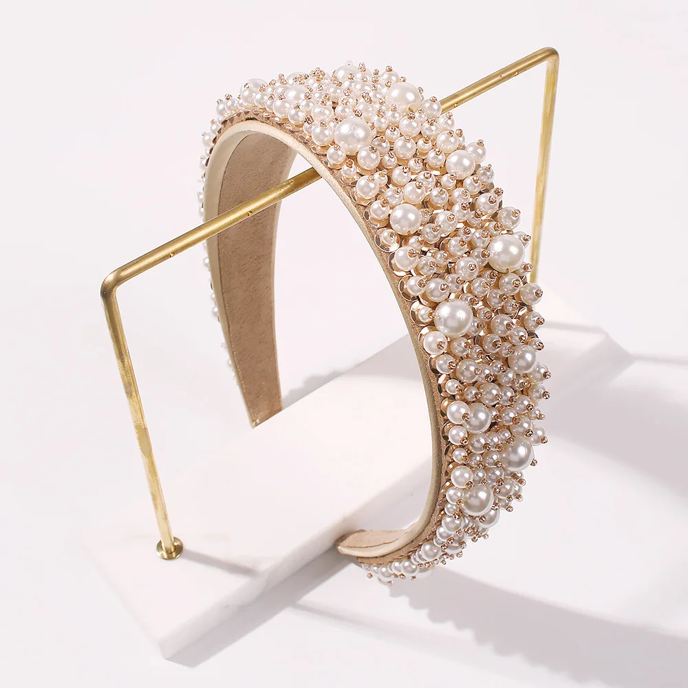 New Elegant Handmade Luxury Pearl Headband Wide Cross Hairband Headwear Women Hair Accessories
New Elegant Handmade Luxury Pearl Headband Wide Cross Hairband Headwear Women Hair Accessories