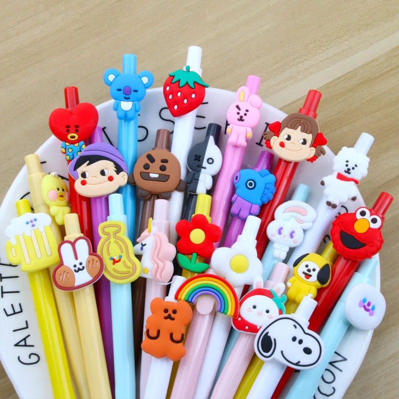 50PCS Cartoon Badge Press Gel Pen Click Cute Cartoon Click Signature Pen Creative Black Ball Pen
50PCS Cartoon Badge Press Gel Pen Click Cute Cartoon Click Signature Pen Creative Black Ball Pen
