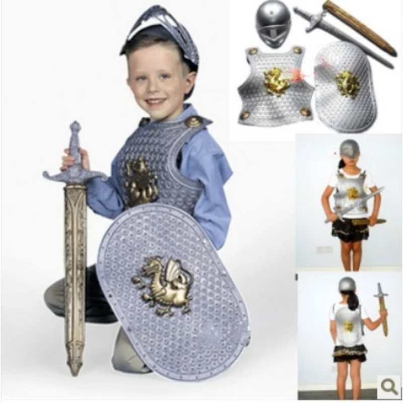 2022 Halloween Children's Day Performance Dress Up Costume Cosplay Roman Armor Warrior suit Props Decoration Party Supplies Gift
2022 Halloween Children's Day Performance Dress Up Costume Cosplay Roman Armor Warrior suit Props Decoration Party Supplies Gift