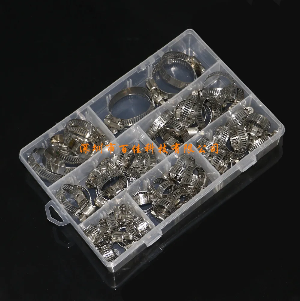 60pcs7 specifications stainless steel hoop ring box 8-38MM American throat hoop ring clamp hoop combination
60pcs7 specifications stainless steel hoop ring box 8-38MM American throat hoop ring clamp hoop combination