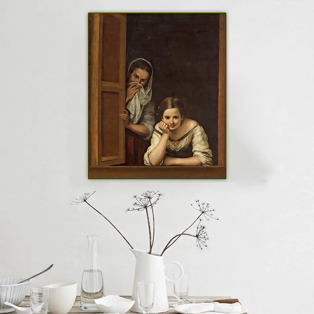 Citon Murillo《Two Women at a Window》Canvas Art Oil Painting Artwork Poster Picture The Wall Background Decorations Home Decor
Citon Murillo《Two Women at a Window》Canvas Art Oil Painting Artwork Poster Picture The Wall Background Decorations Home Decor