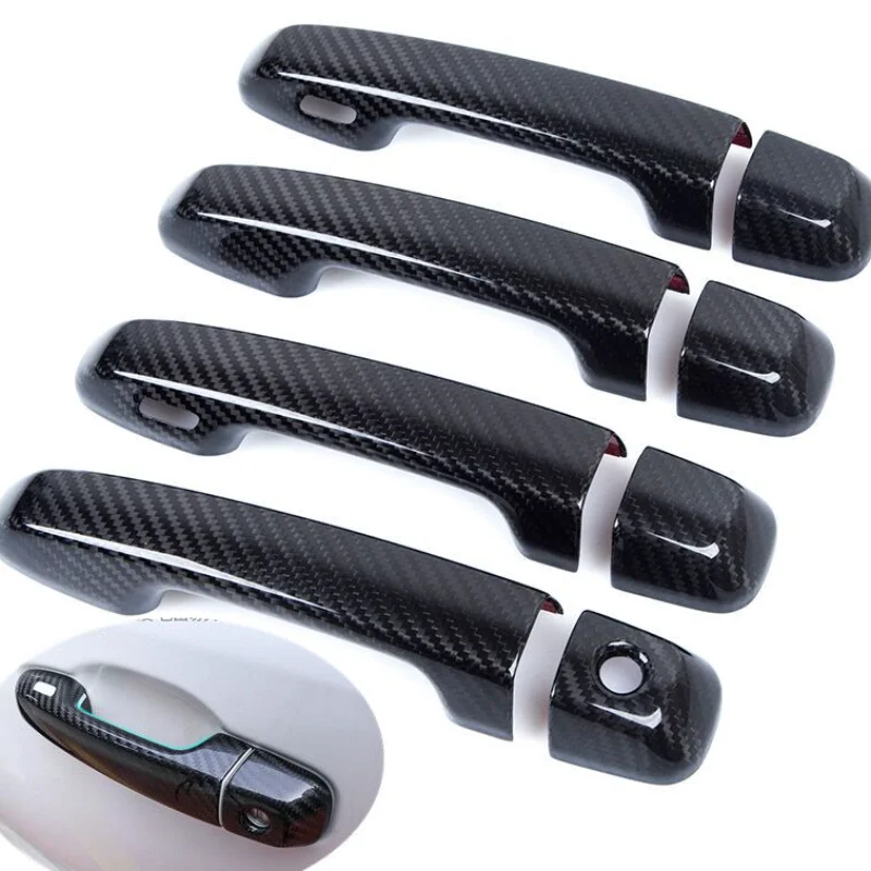 Для Toyota Prado 150 Land Cruiser Prado J150 2010 - 2019 LC150 LC200 крышка дверной ручки из углеродного волокна отделка Аксессуары для стайлинга автомобилей 
Для Toyota Prado 150 Land Cruiser Prado J150 2010 - 2019 LC150 LC200 крышка дверной ручки из углеродного волокна отделка Аксессуары для стайлинга автомобилей