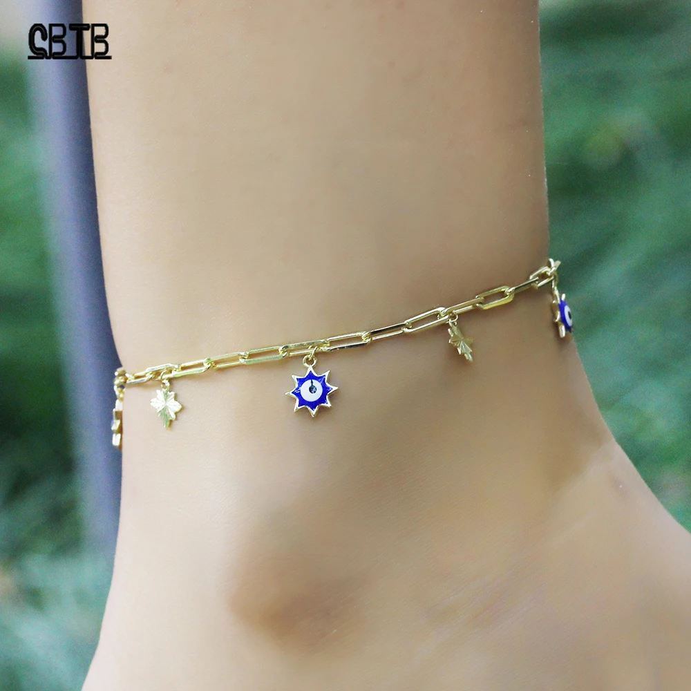 Fashion Personality Evil Eye Pendant Anklet Cuban Anklet Beach Jewelry Bohemia Sun Charm Ankle Bracelet Wholesale
Fashion Personality Evil Eye Pendant Anklet Cuban Anklet Beach Jewelry Bohemia Sun Charm Ankle Bracelet Wholesale
