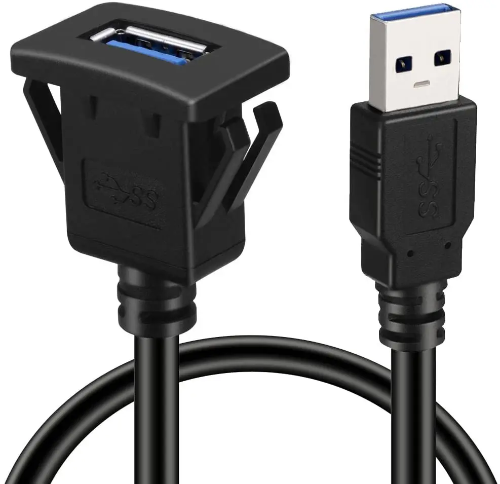 Square Single Port USB 3.0 Panel Flush Mount Extension Cable with Buckle for Car Truck Boat Motorcycle Dashboard 3ft
Square Single Port USB 3.0 Panel Flush Mount Extension Cable with Buckle for Car Truck Boat Motorcycle Dashboard 3ft