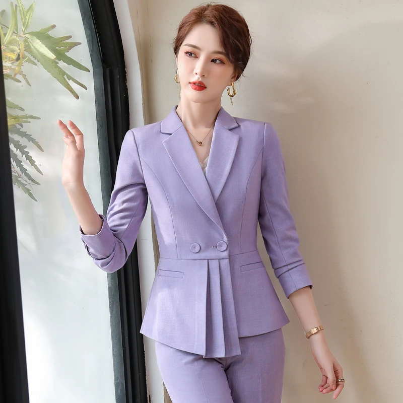 2021 Women Coat Fashion Oversize Elegant Purple Jacket OL Styles Fall Winter Blazers for Women Business Work Blaser Outwear Tops
2021 Women Coat Fashion Oversize Elegant Purple Jacket OL Styles Fall Winter Blazers for Women Business Work Blaser Outwear Tops