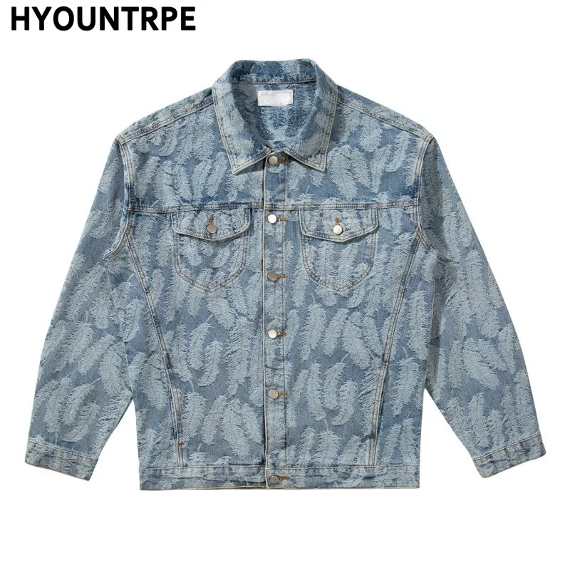 Hip Hop Denim Jeans Jacket Coat Fashion Feathers Embroidery Jeans Coats High Street Outerwear Streetwear Jackets Mens Clothing
Hip Hop Denim Jeans Jacket Coat Fashion Feathers Embroidery Jeans Coats High Street Outerwear Streetwear Jackets Mens Clothing