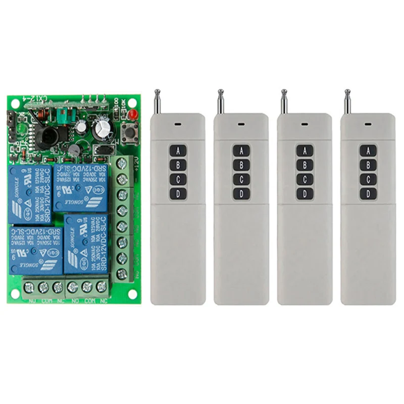 3000m High Power Long Distance Console DC 12V 24V 4 CH 4CH RF Wireless Remote Control Switch System,Transmitter +Receiver
3000m High Power Long Distance Console DC 12V 24V 4 CH 4CH RF Wireless Remote Control Switch System,Transmitter +Receiver