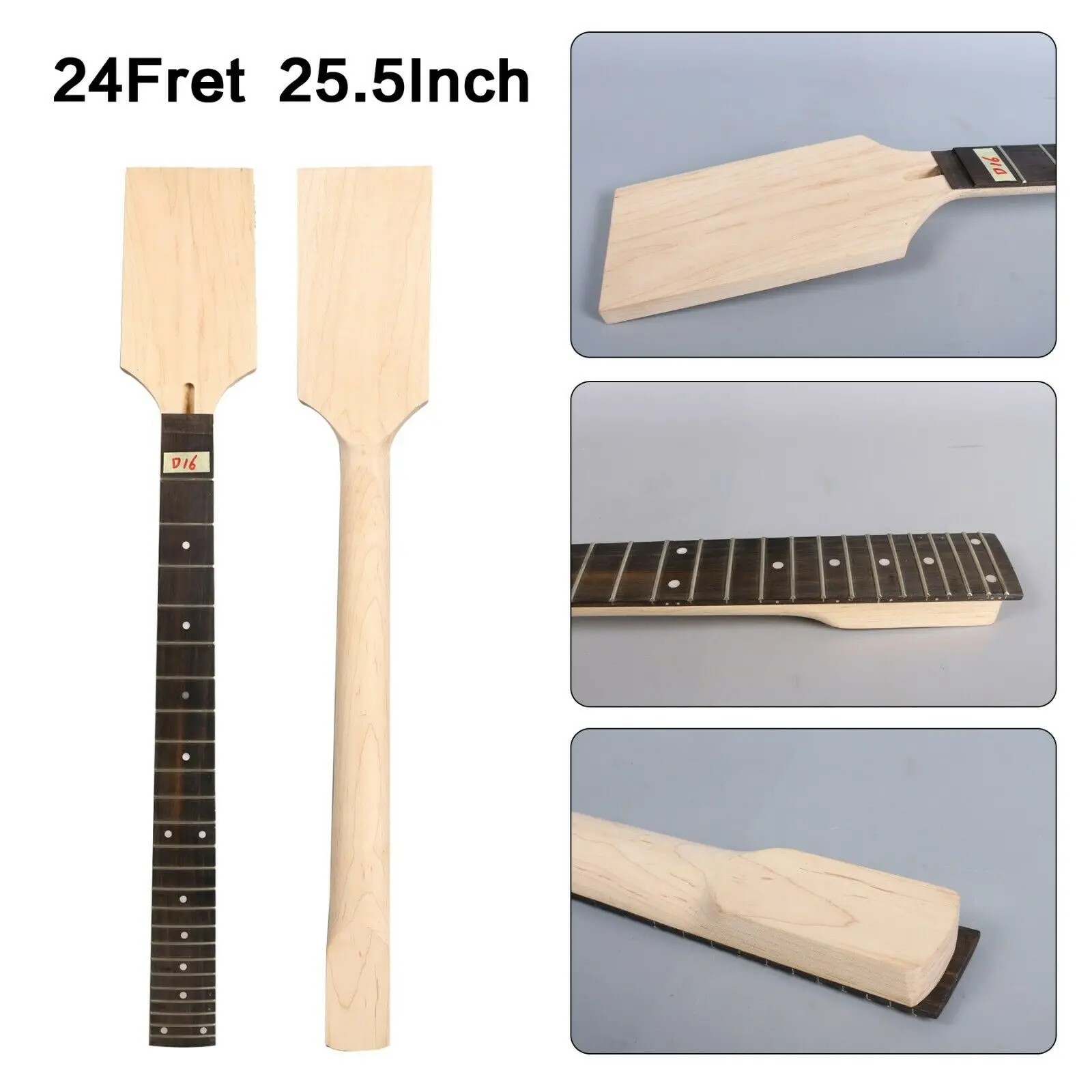 Electric guitar neck 7 string Maple wood Rosewood 24 fret 25.5 inch Unfinished High quality guitar part accessory
Electric guitar neck 7 string Maple wood Rosewood 24 fret 25.5 inch Unfinished High quality guitar part accessory