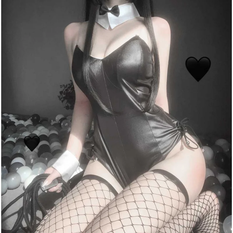 Sexy Costumes Women Lingerie Anime Provocative Low-cut Imitation Leather Black Sexy Bunny Girl Cosplay Uniform Temptation
Sexy Costumes Women Lingerie Anime Provocative Low-cut Imitation Leather Black Sexy Bunny Girl Cosplay Uniform Temptation