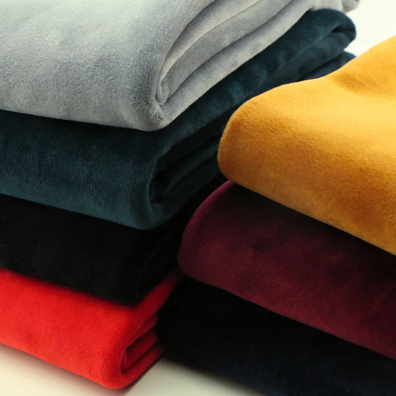 Width 66'' Thickened Solid Color Soft Warm Elastic Plush Fabric By The Half Yard For Pants Coat Pajamas Material
Width 66'' Thickened Solid Color Soft Warm Elastic Plush Fabric By The Half Yard For Pants Coat Pajamas Material