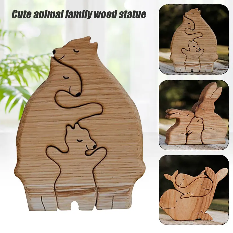 Cute Animal Family Mother's Day Gift Wooden Statue Desktop Ornament Office Home Decoration Accessories Room Decor Dekoration
Cute Animal Family Mother's Day Gift Wooden Statue Desktop Ornament Office Home Decoration Accessories Room Decor Dekoration