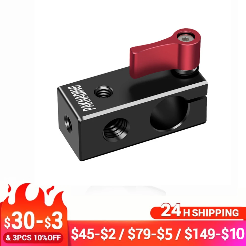 15mm Rod Clamp Single Camera Rod Mount for 15mm Rods Support System, EVF Monitor Mount, LCD Light, Microphone Mounts
15mm Rod Clamp Single Camera Rod Mount for 15mm Rods Support System, EVF Monitor Mount, LCD Light, Microphone Mounts