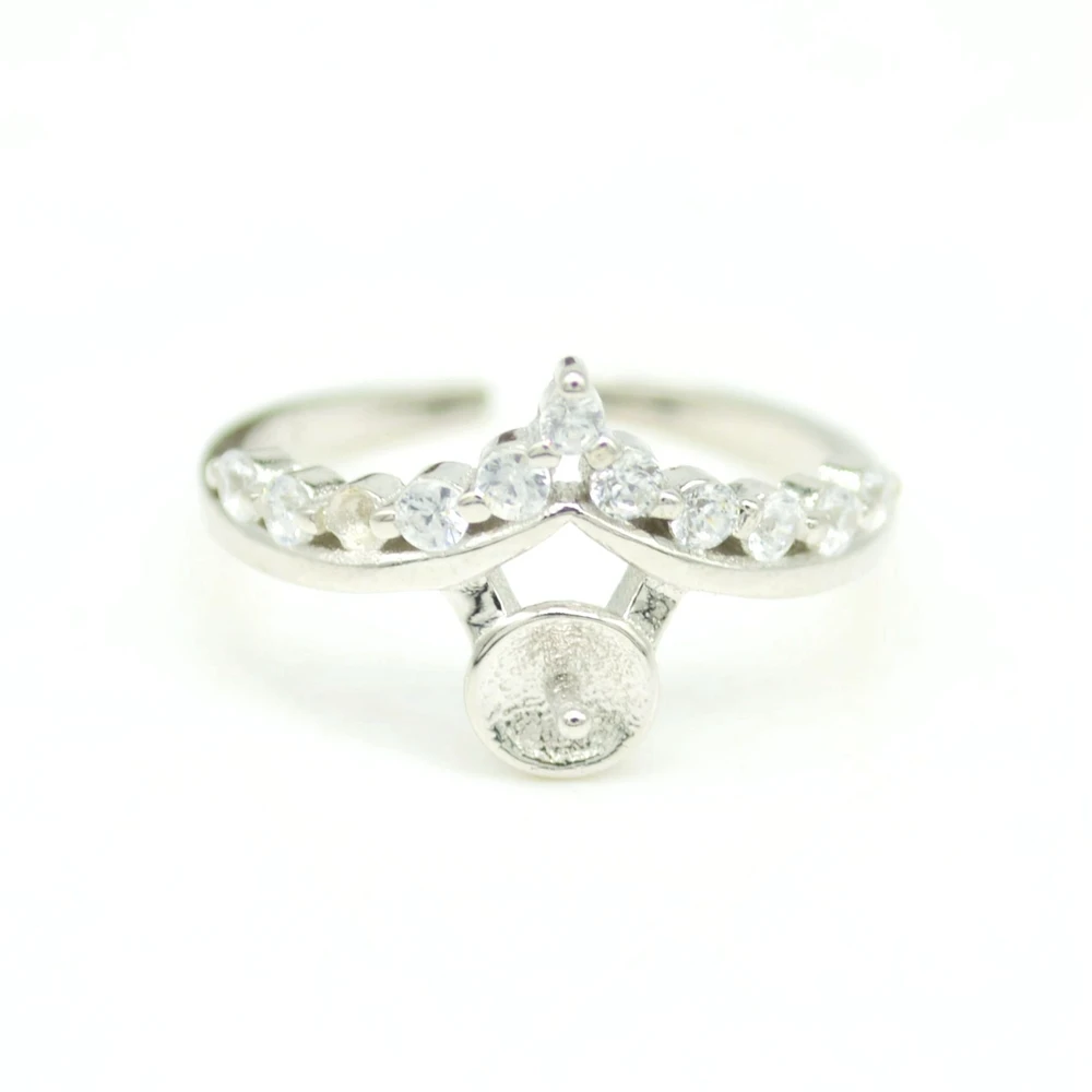 S925 sterling silver V-shaped pearl ring mountings popular luxury DIY accessories ring fittings manufacturer AMSSRM011
S925 sterling silver V-shaped pearl ring mountings popular luxury DIY accessories ring fittings manufacturer AMSSRM011