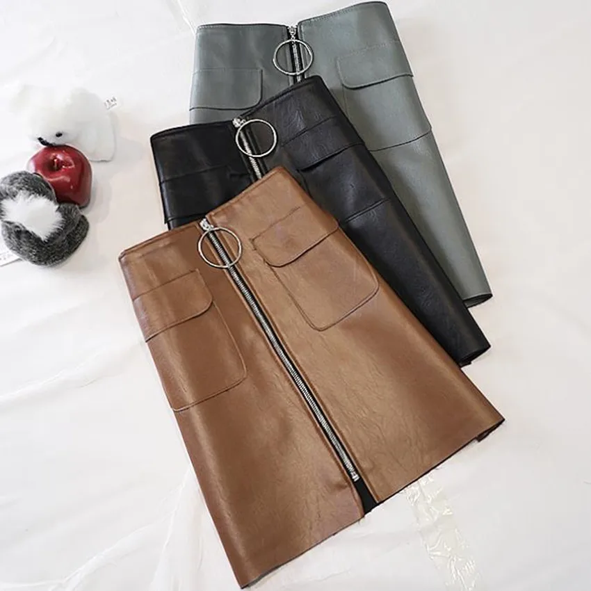 Autumn winter pu eather skirt women high waist pocket loose bag hip skirt anti-glare short skirt
Autumn winter pu eather skirt women high waist pocket loose bag hip skirt anti-glare short skirt